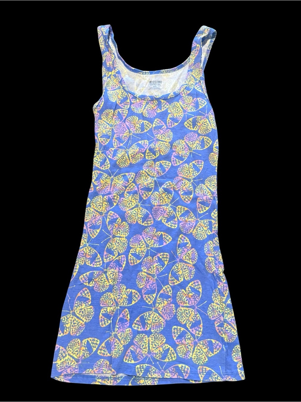Mossimo Supply Co. Blue Butterfly Print Tank Top size M